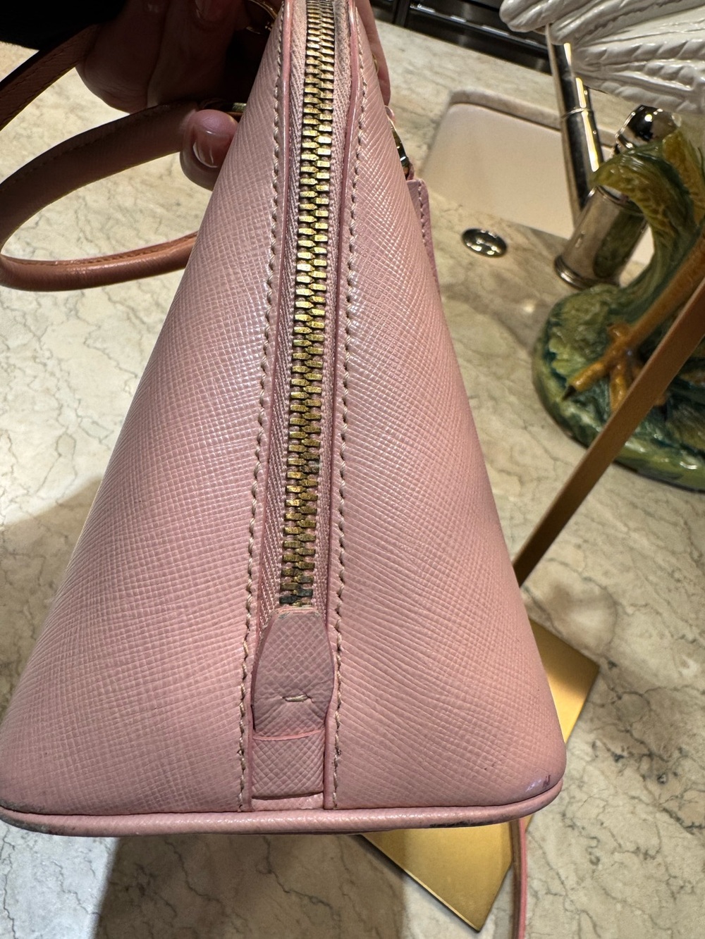 Prada Small Pink Promenade Bag, Gold Hardware - Picture 9 of 16